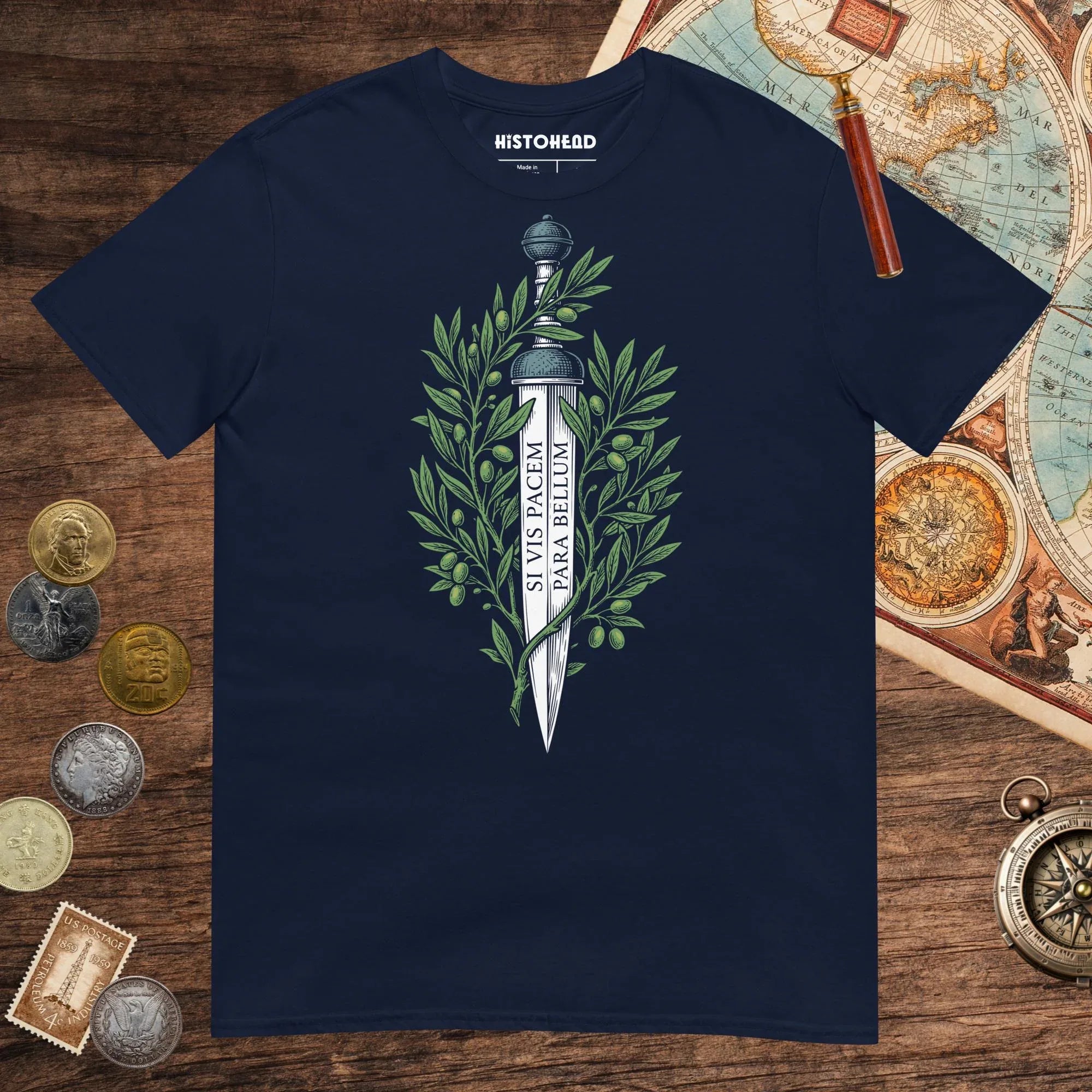 Navy Si Vis Pacem Para Bellum Latin Phrase Tee - history buff gift by HistoHead
