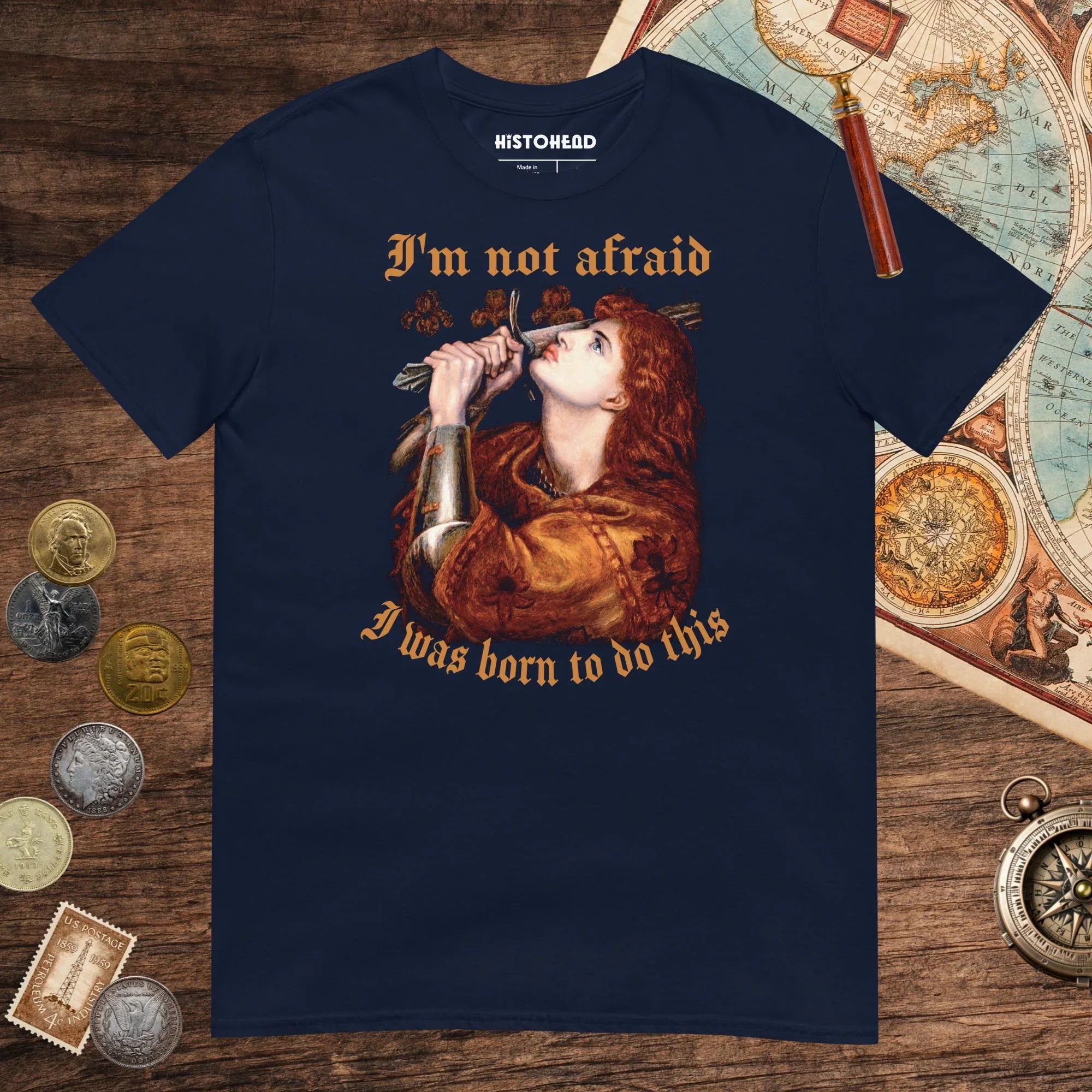 Navy Joan of Arc Born to Do This Tee - history buff gift by HistoHead