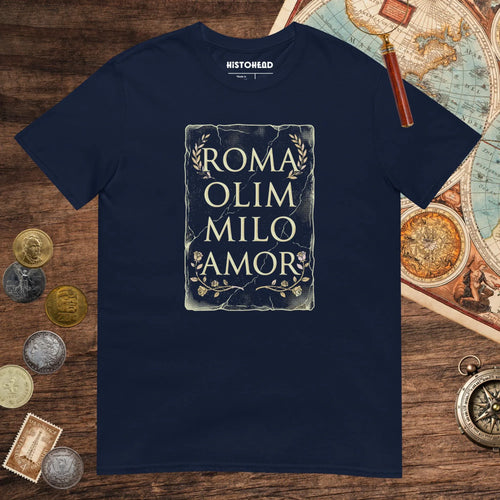 Navy Roma Amor Tee - history buff gift by HistoHead