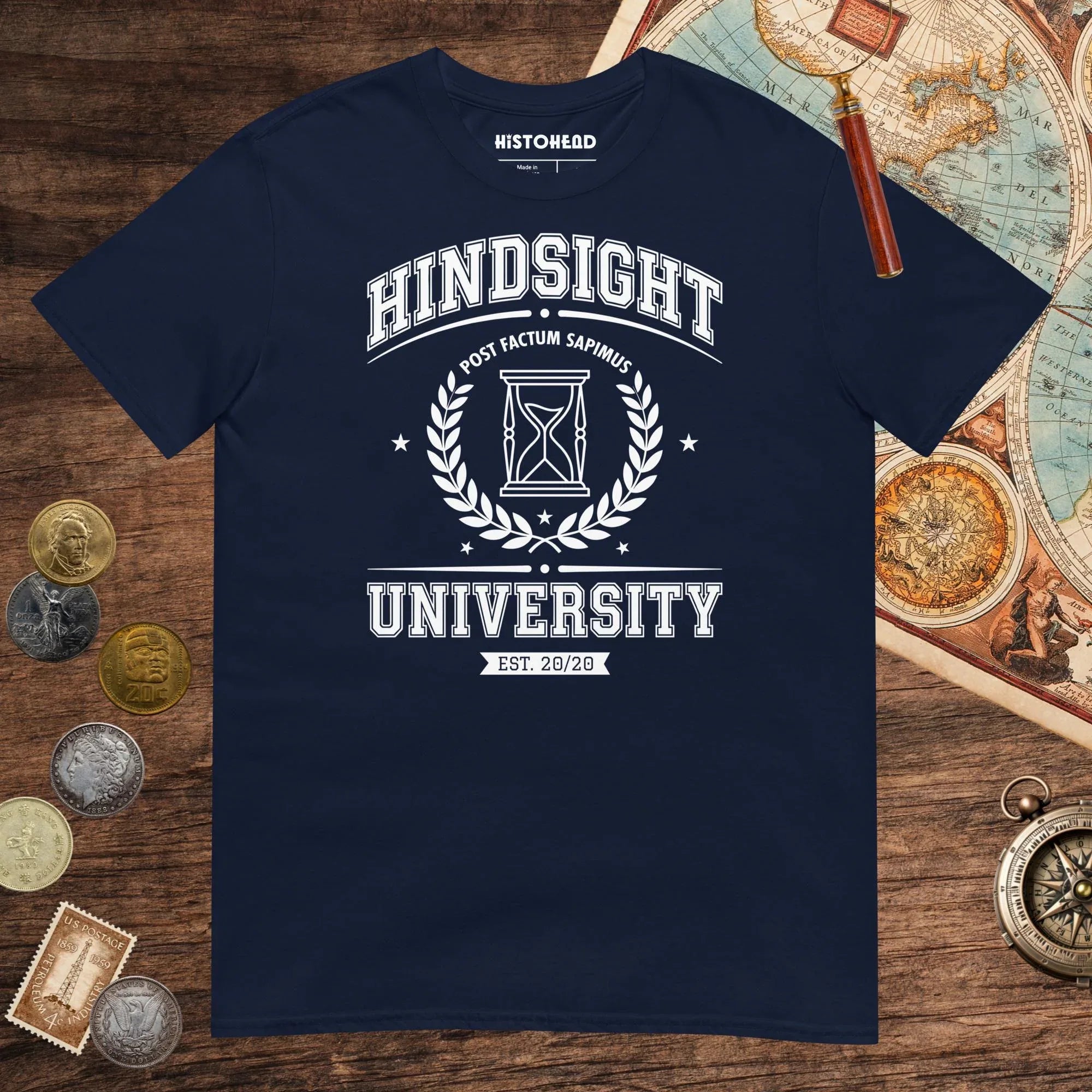 Navy Hindsight University Tee - history buff gift by HistoHead