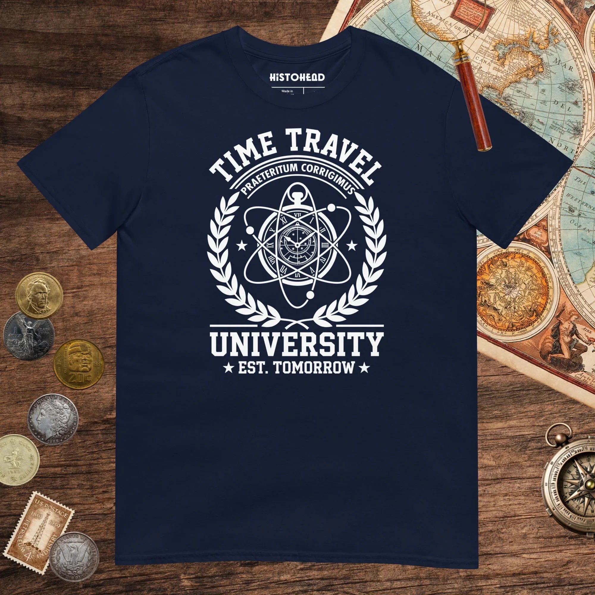 Navy Time Travel University Tee - history buff gift by HistoHead