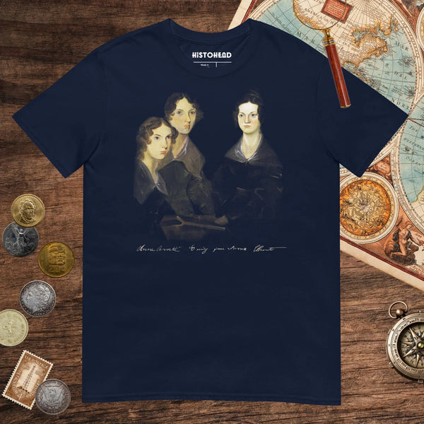 Navy The Brontë Sisters Tee - history buff gift by HistoHead