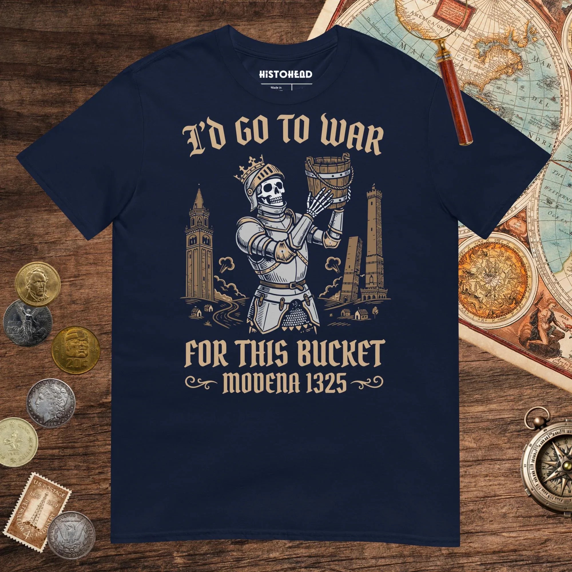 Navy War of the Bucket Tee - history buff gift by HistoHead