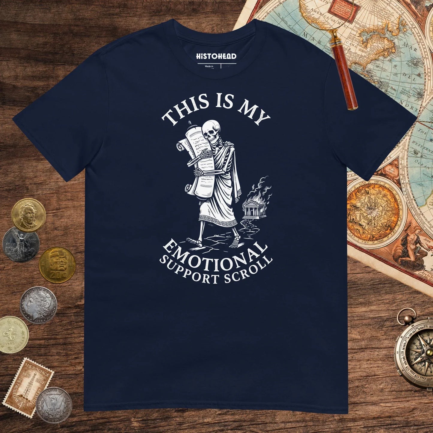 Navy Emotional Support Scroll Tee - history buff gift by HistoHead