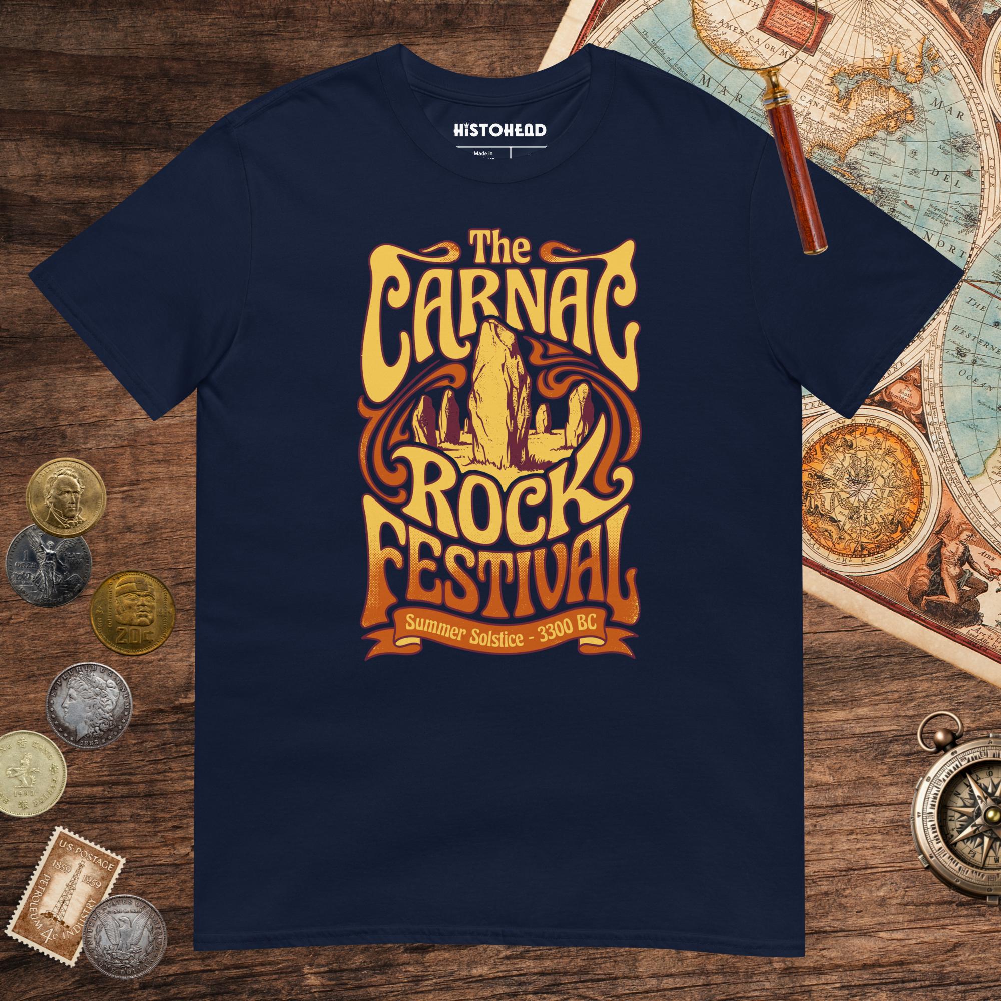 Navy Carnac Rock Festival Tee - history buff gift by HistoHead