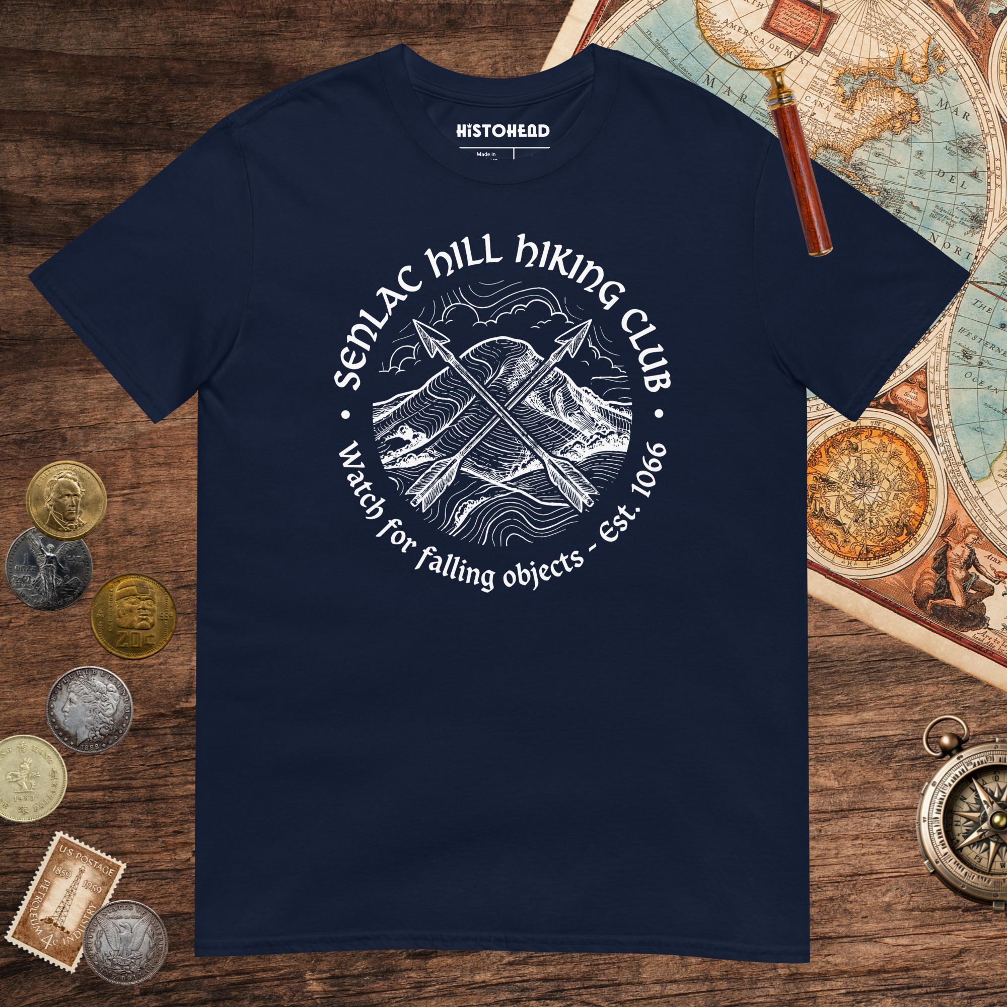 Navy Senlac Hill Hiking Club Tee - history buff gift by HistoHead