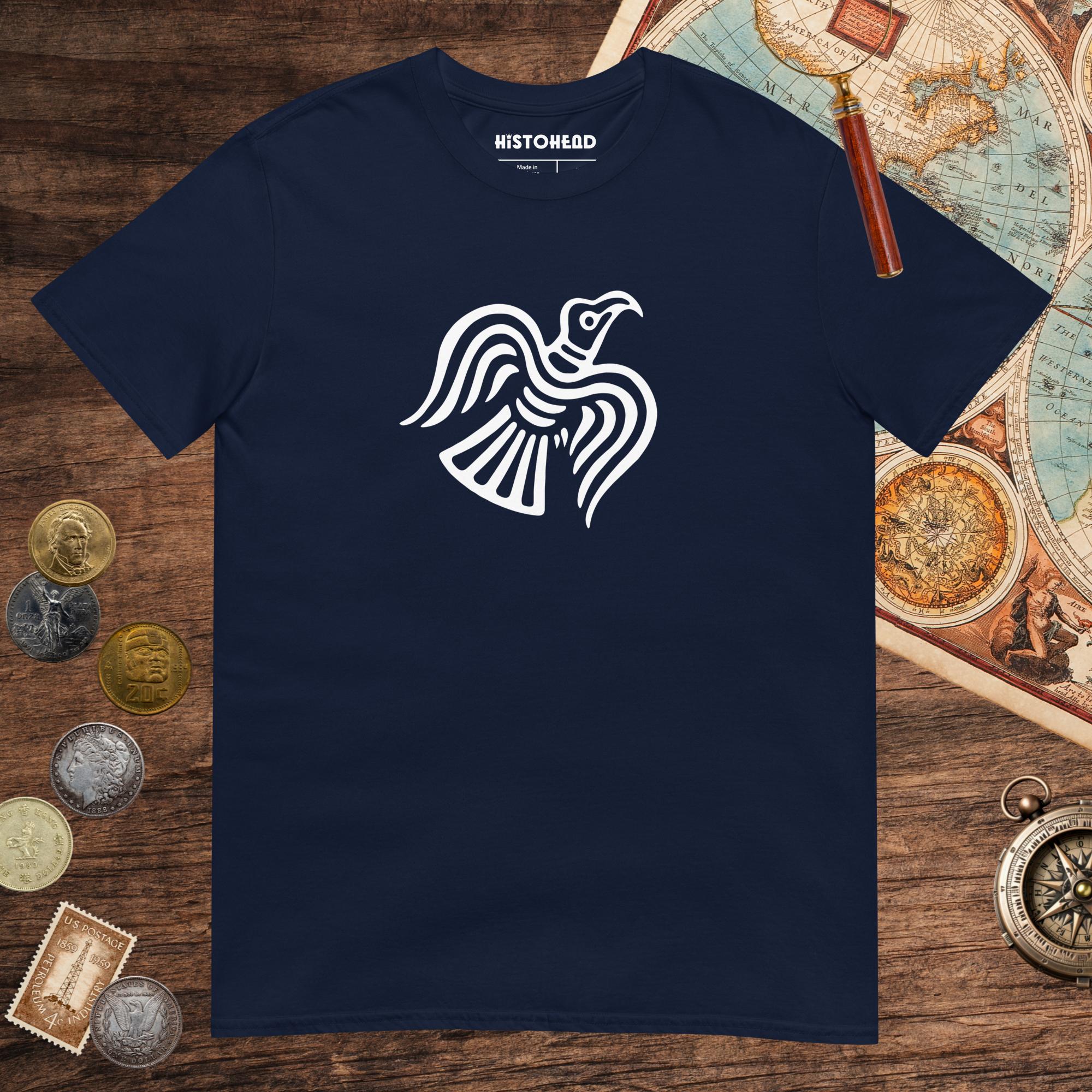 Navy Viking Raven Symbol Tee - history buff gift by HistoHead