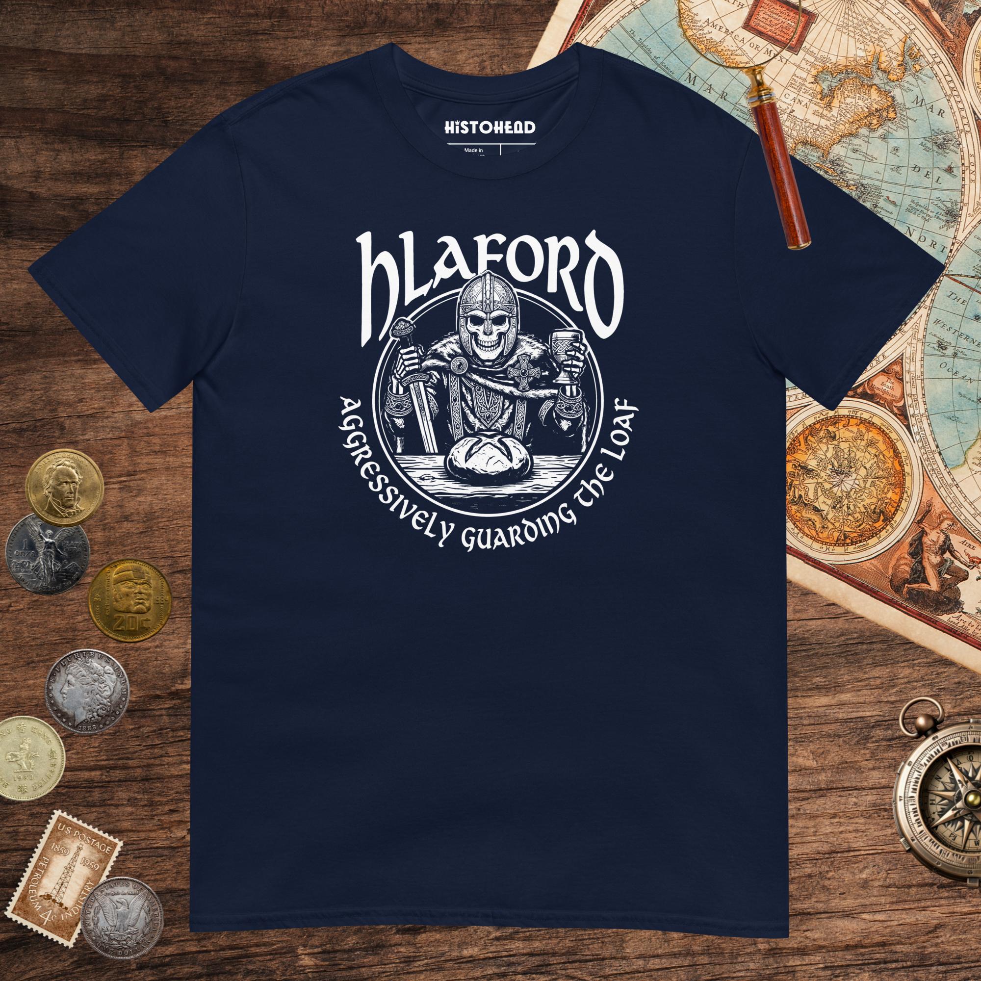 Navy Hlaford Loaf Guardian Tee - history buff gift by HistoHead