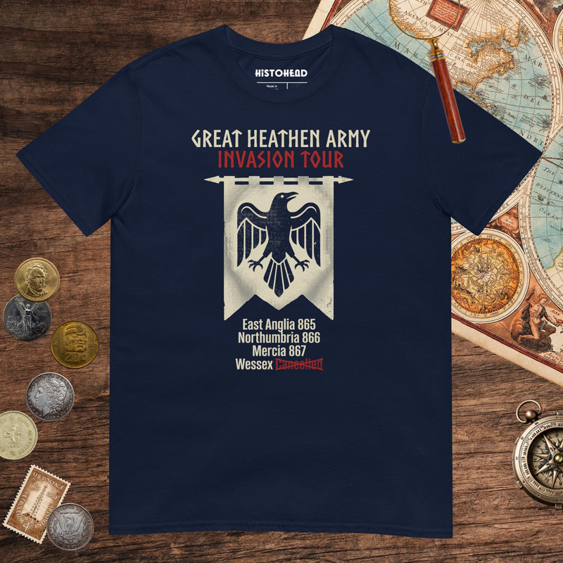Navy Great Heathen Army Invasion Tour Tee - history buff gift by HistoHead