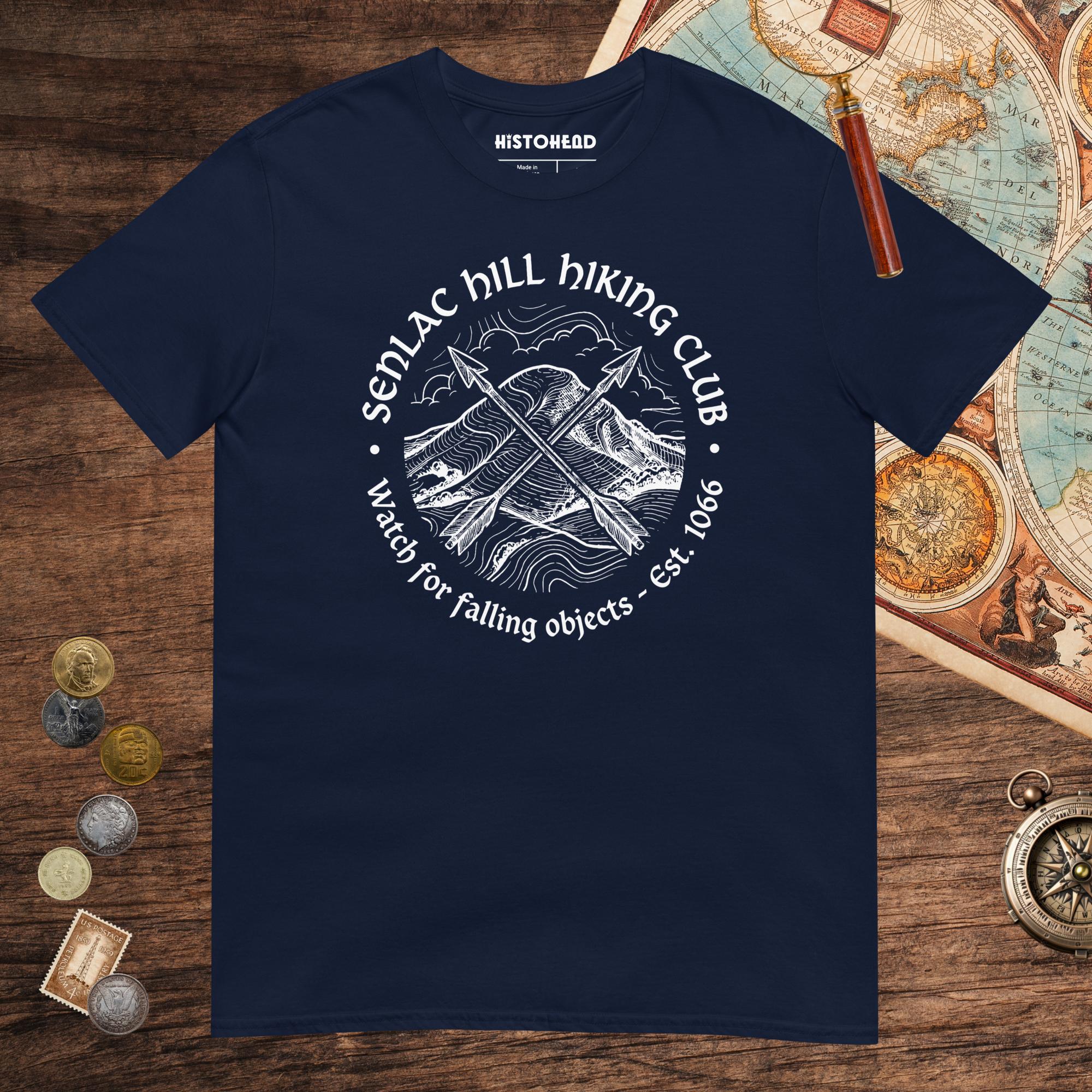Navy Senlac Hill Hiking Club Tee - history buff gift by HistoHead