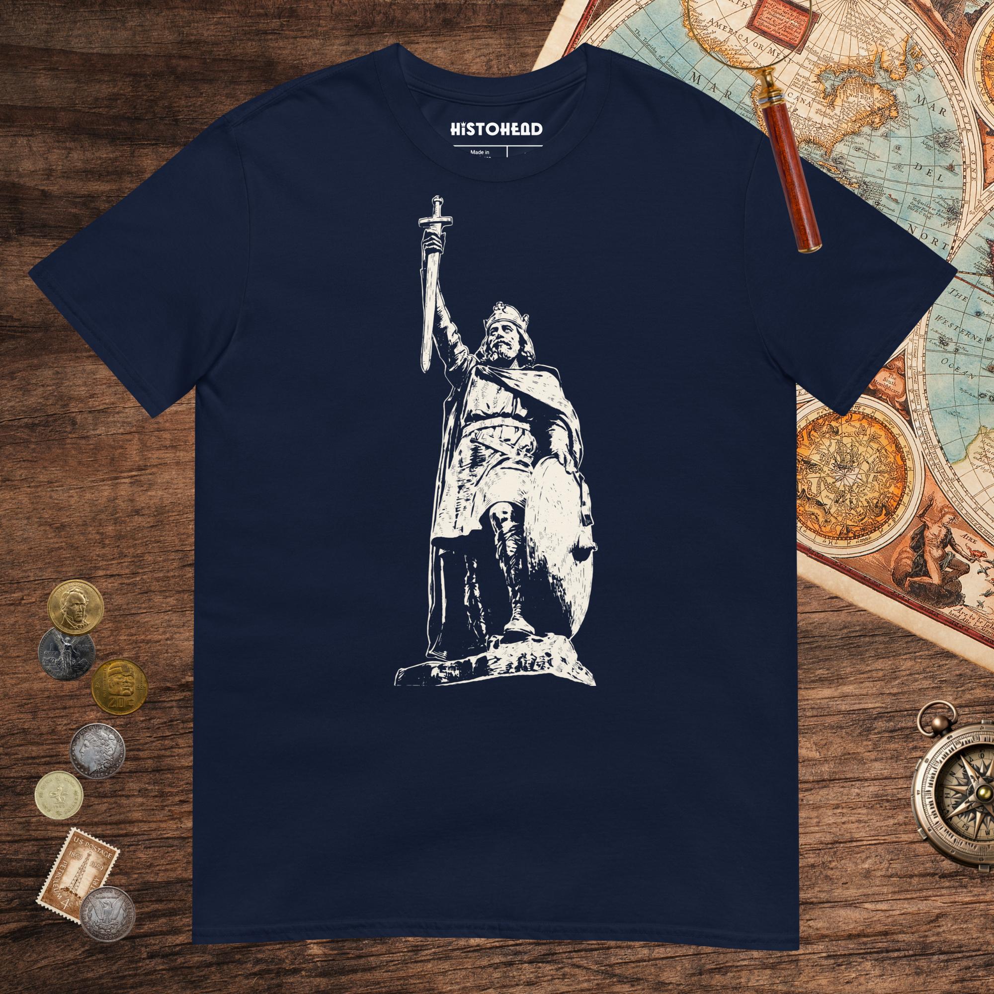 Navy Alfred the Great Tee - history buff gift by HistoHead