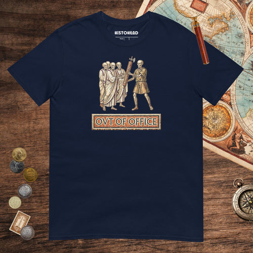 Navy Out of Office Tee - history buff gift by HistoHead