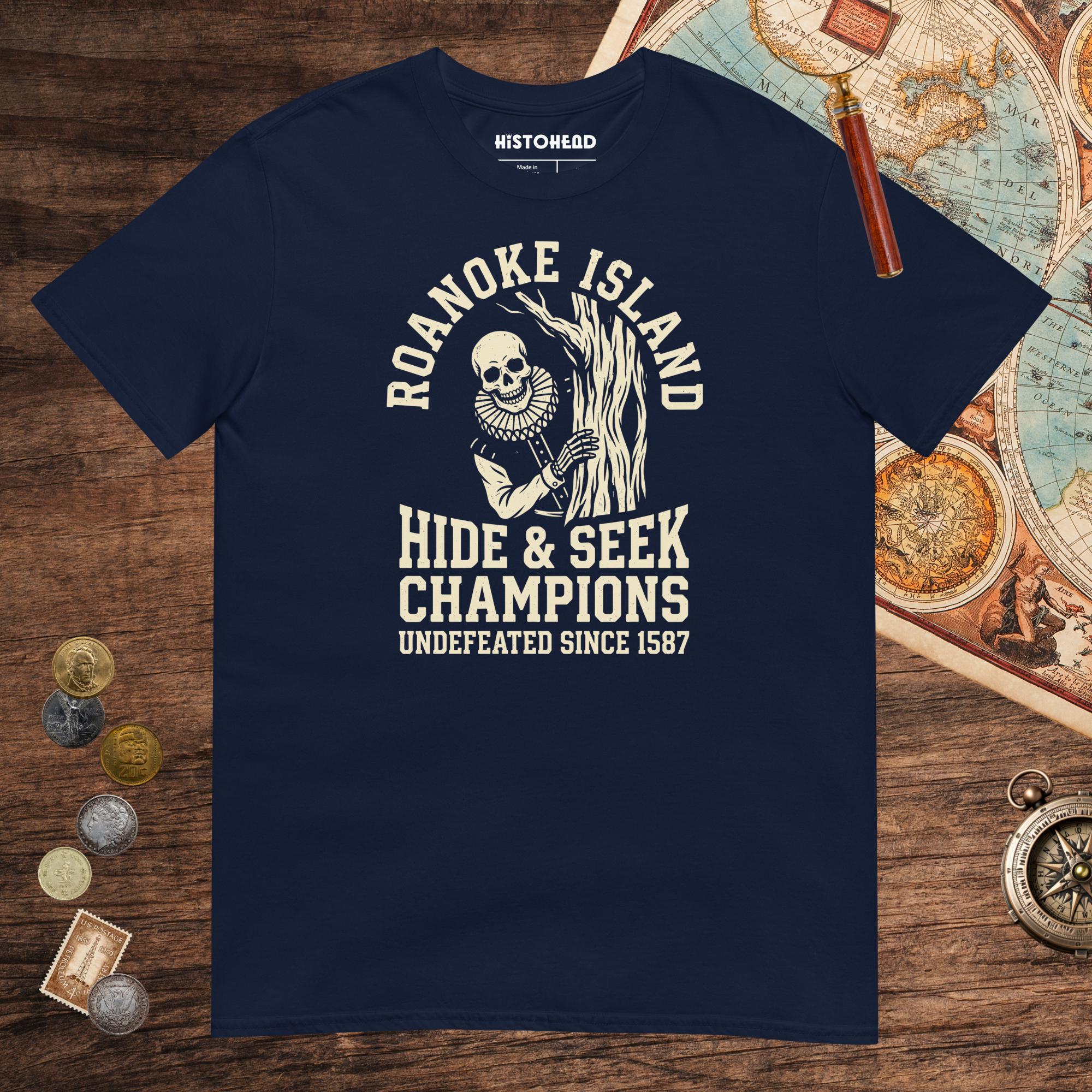 Navy Roanoke Island Hide & Seek Tee - history buff gift by HistoHead