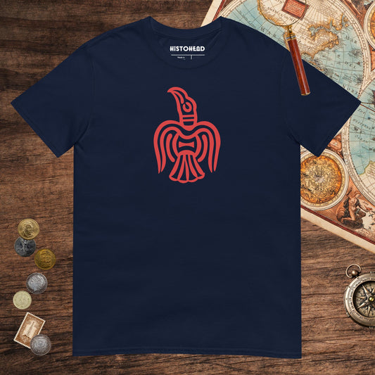 Navy Viking York Raven Tee - history buff gift by HistoHead