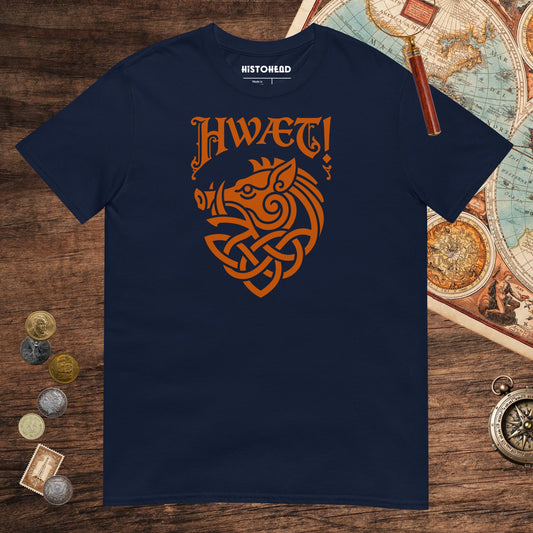 Navy Hwaet Boar Tee - history buff gift by HistoHead