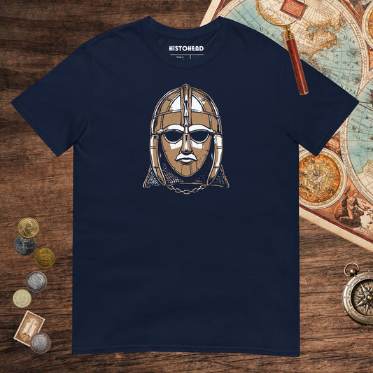 Navy Sutton Hoo Helmet Tee - history buff gift by HistoHead