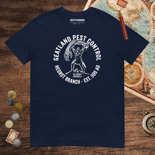 Navy Geatland Pest Control Tee - history buff gift by HistoHead