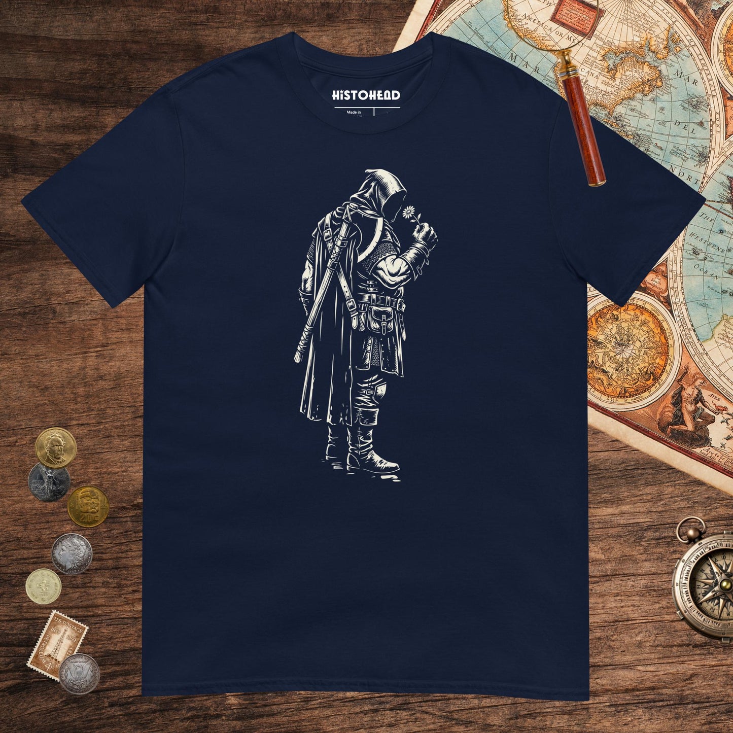 Navy Executioner and Flower Tee - history buff gift by HistoHead