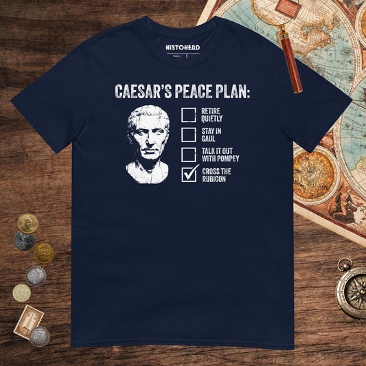 Navy Caesar's Peace Plan Tee - history buff gift by HistoHead