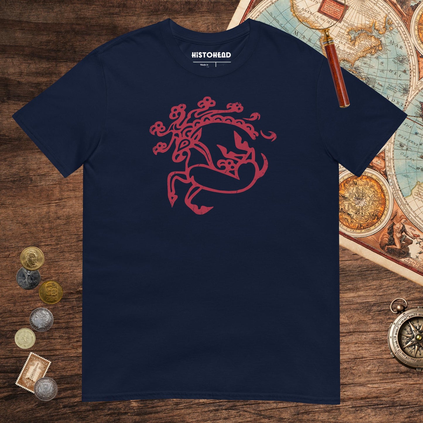 Navy Siberian Ice Maiden Tattoo Tee - history buff gift by HistoHead