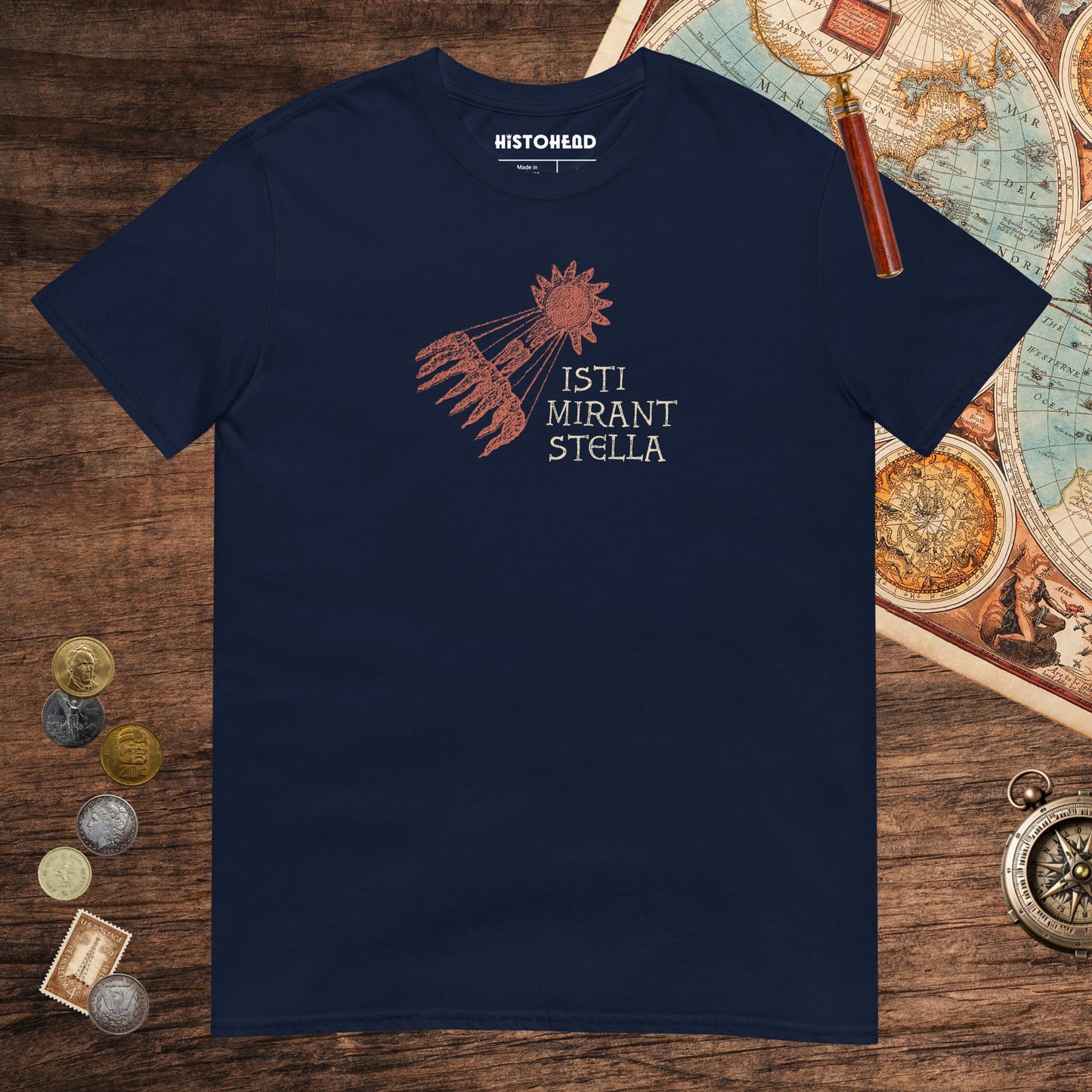Navy Stella Tee - history buff gift by HistoHead