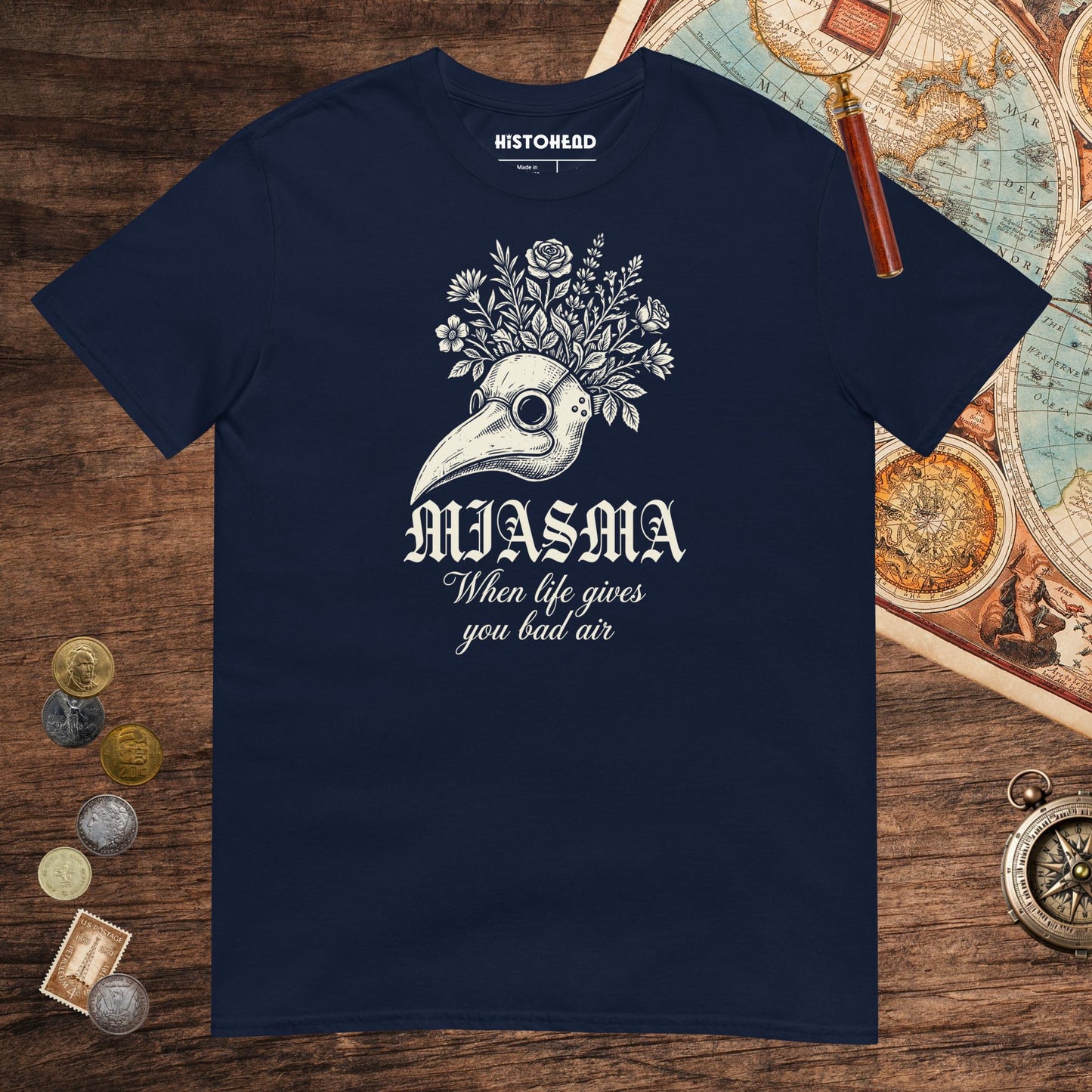 Navy Miasma When Life Gives You Bad Air Tee - history buff gift by HistoHead