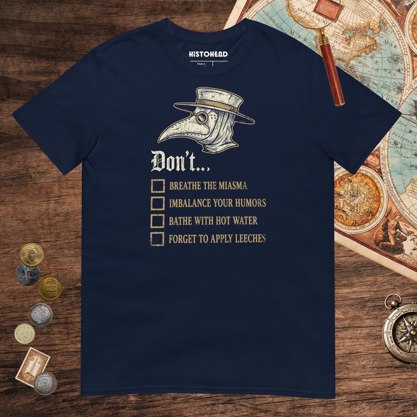 Navy Plague Doctor Advice Tee - history buff gift by HistoHead