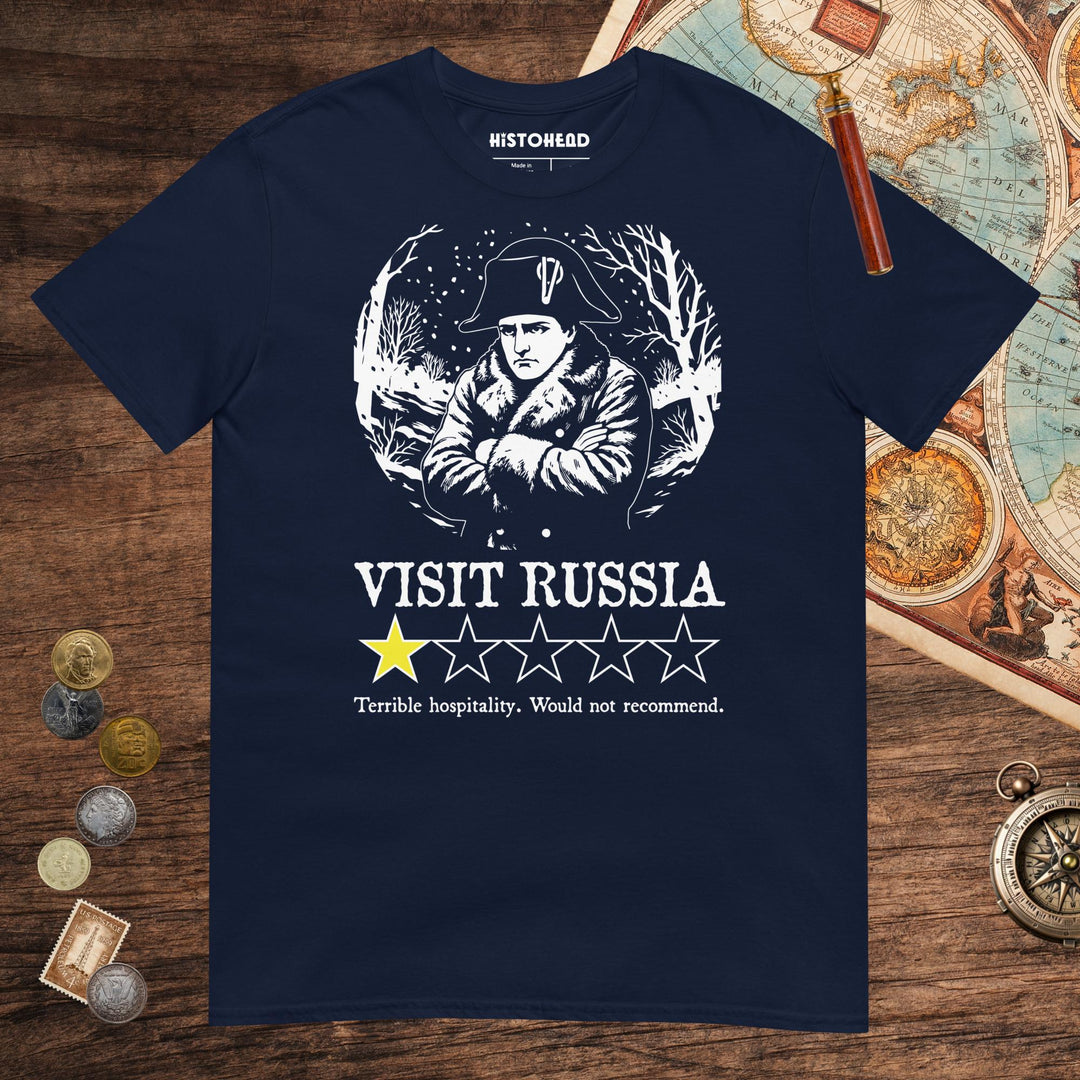 Navy Napoleon Visit Russia Review Tee - history buff gift by HistoHead