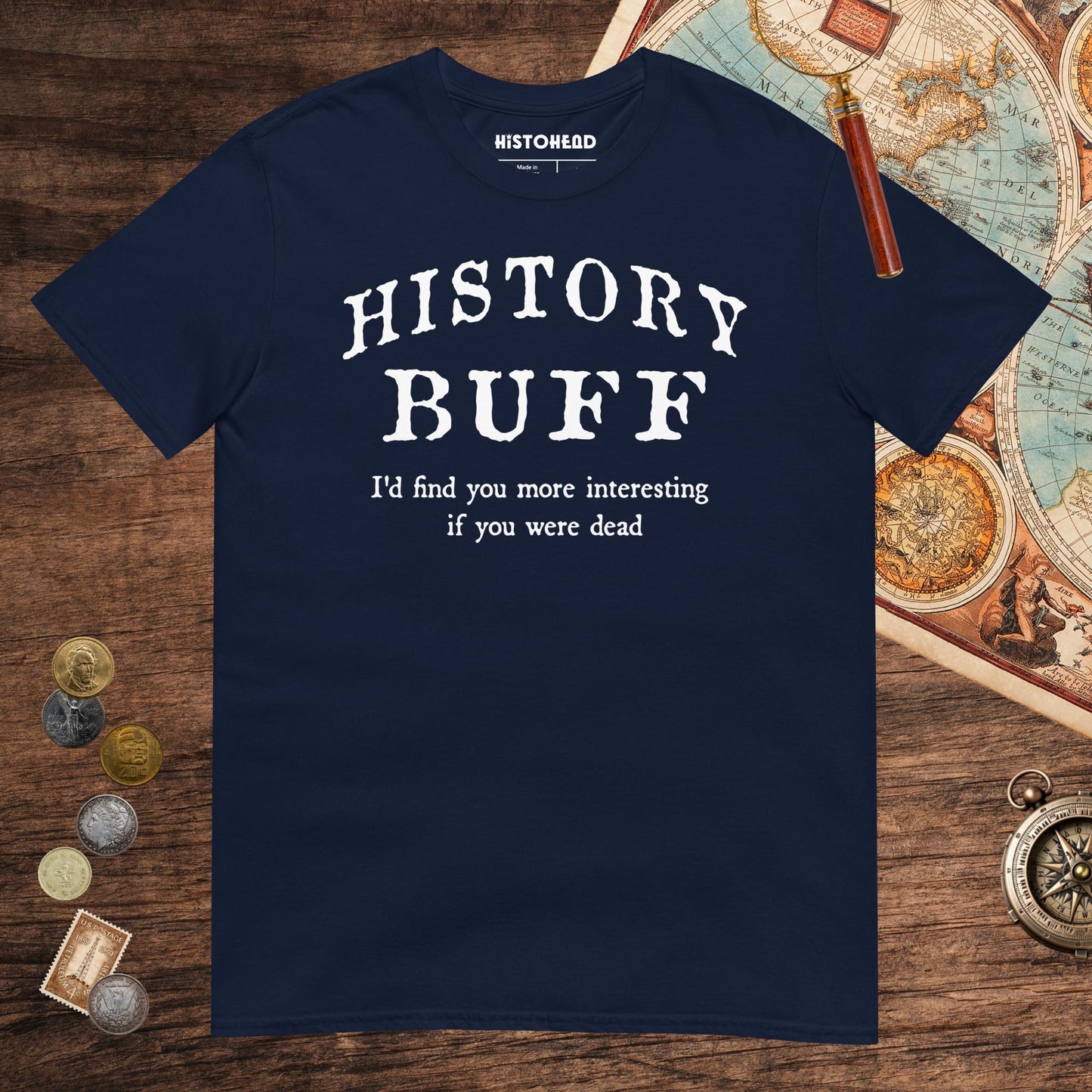 Navy History Buff Tee - history buff gift by HistoHead
