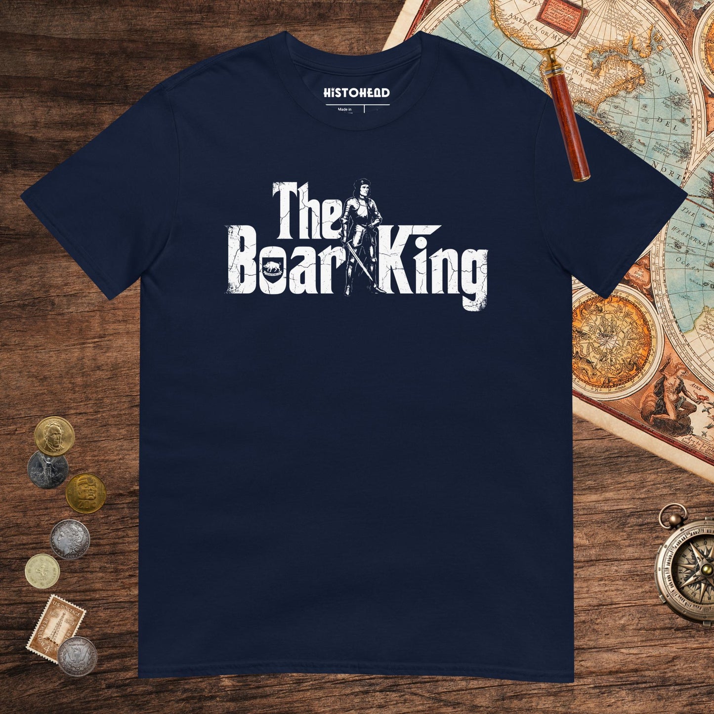 Navy Richard III The Boar King Tee - history buff gift by HistoHead