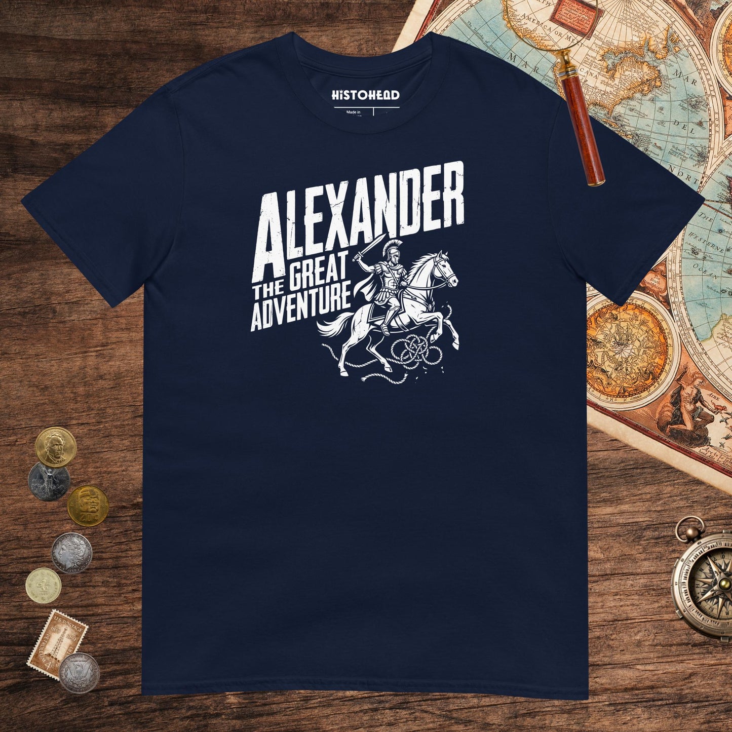 Navy Alexander the Great Adventure Tee - history buff gift by HistoHead
