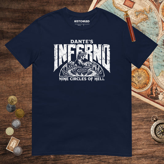 Navy Dante's Inferno Tee - history buff gift by HistoHead