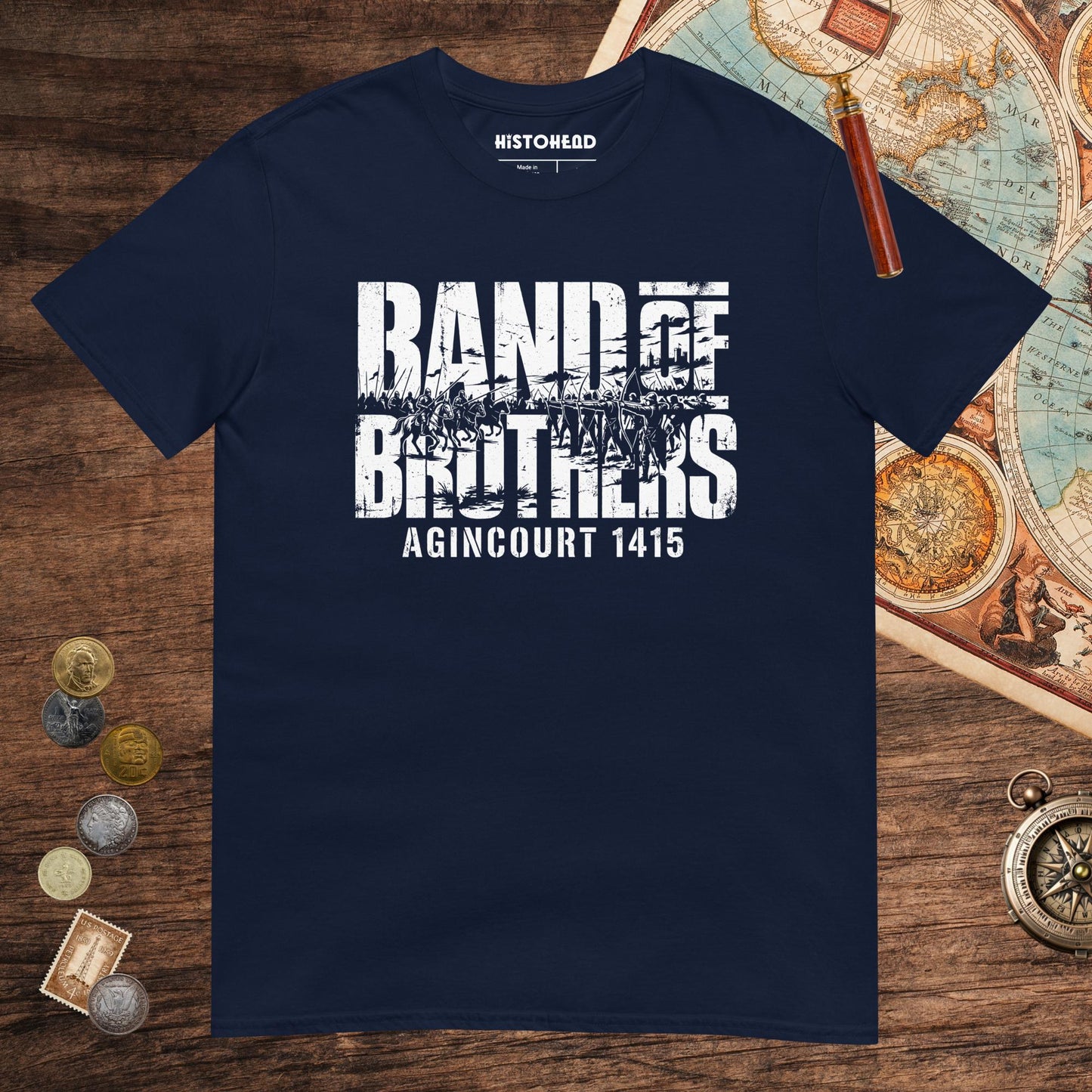 Navy Band of Brothers Agincourt 1415 Tee - history buff gift by HistoHead