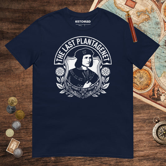Navy Richard III The Last Plantagenet Tee - history buff gift by HistoHead