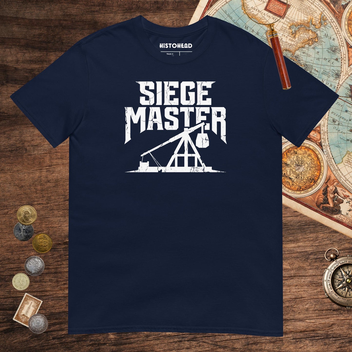 Navy Siege Master Trebuchet Tee - history buff gift by HistoHead
