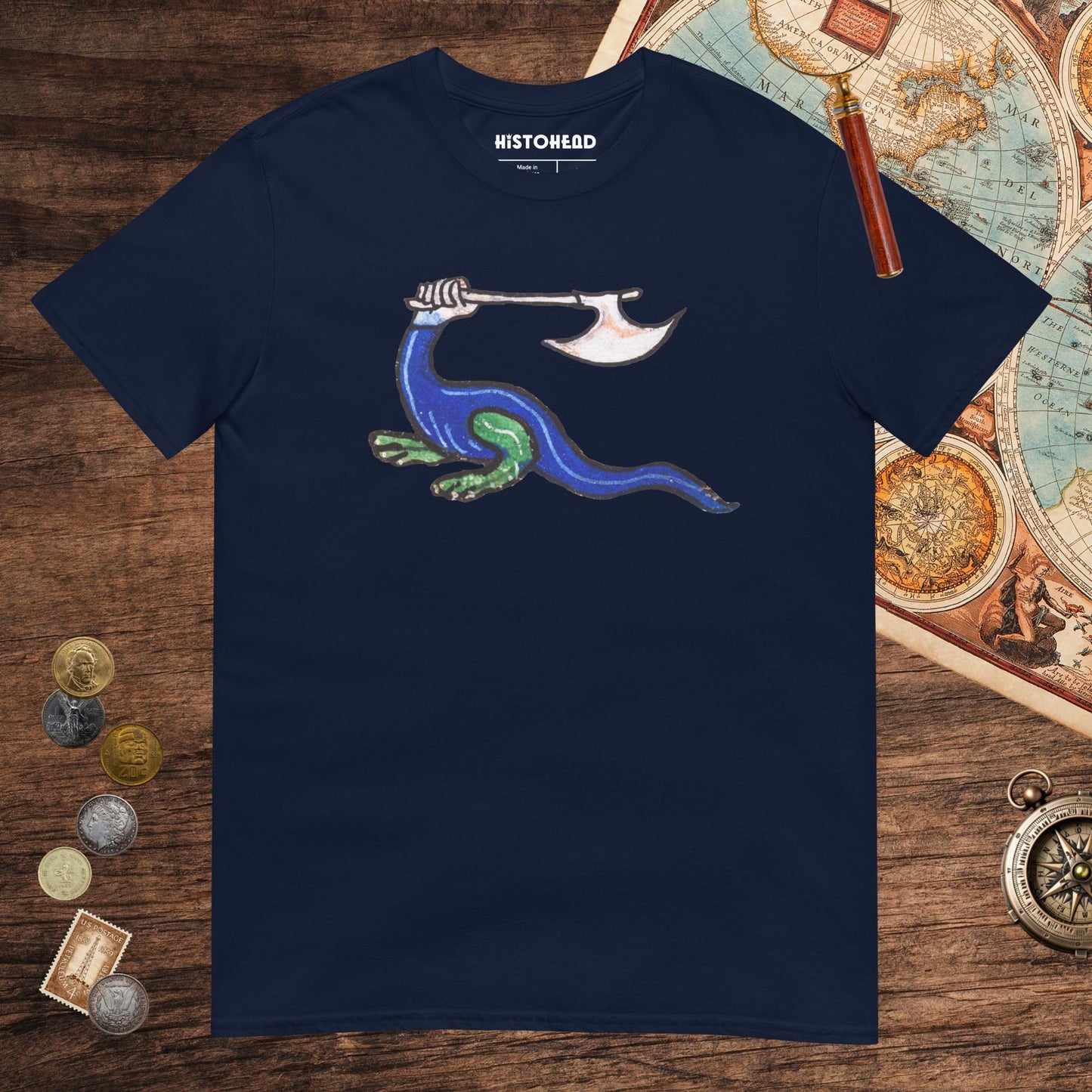 Navy No Mercy Tee - history buff gift by HistoHead