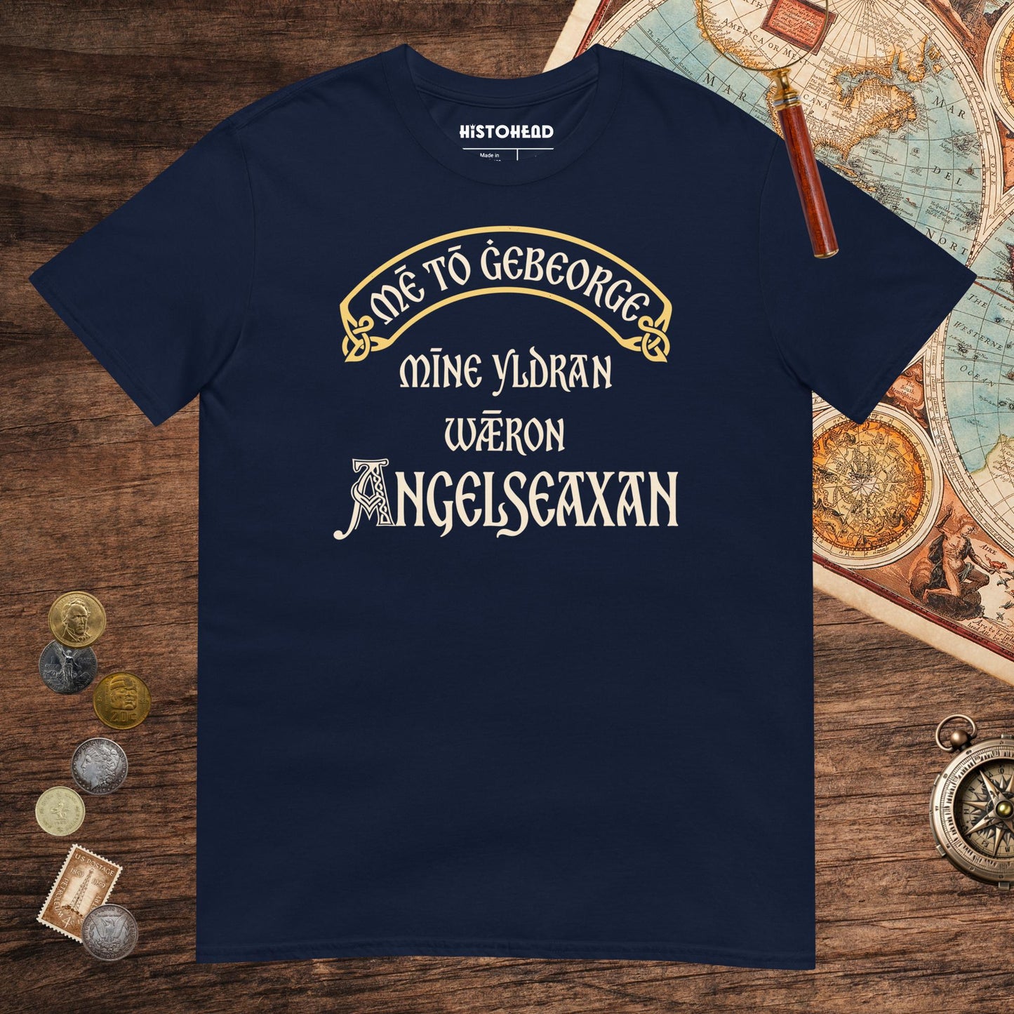 Navy In My Defense My Ancestors Were Anglo-Saxons Tee - history buff gift by HistoHead