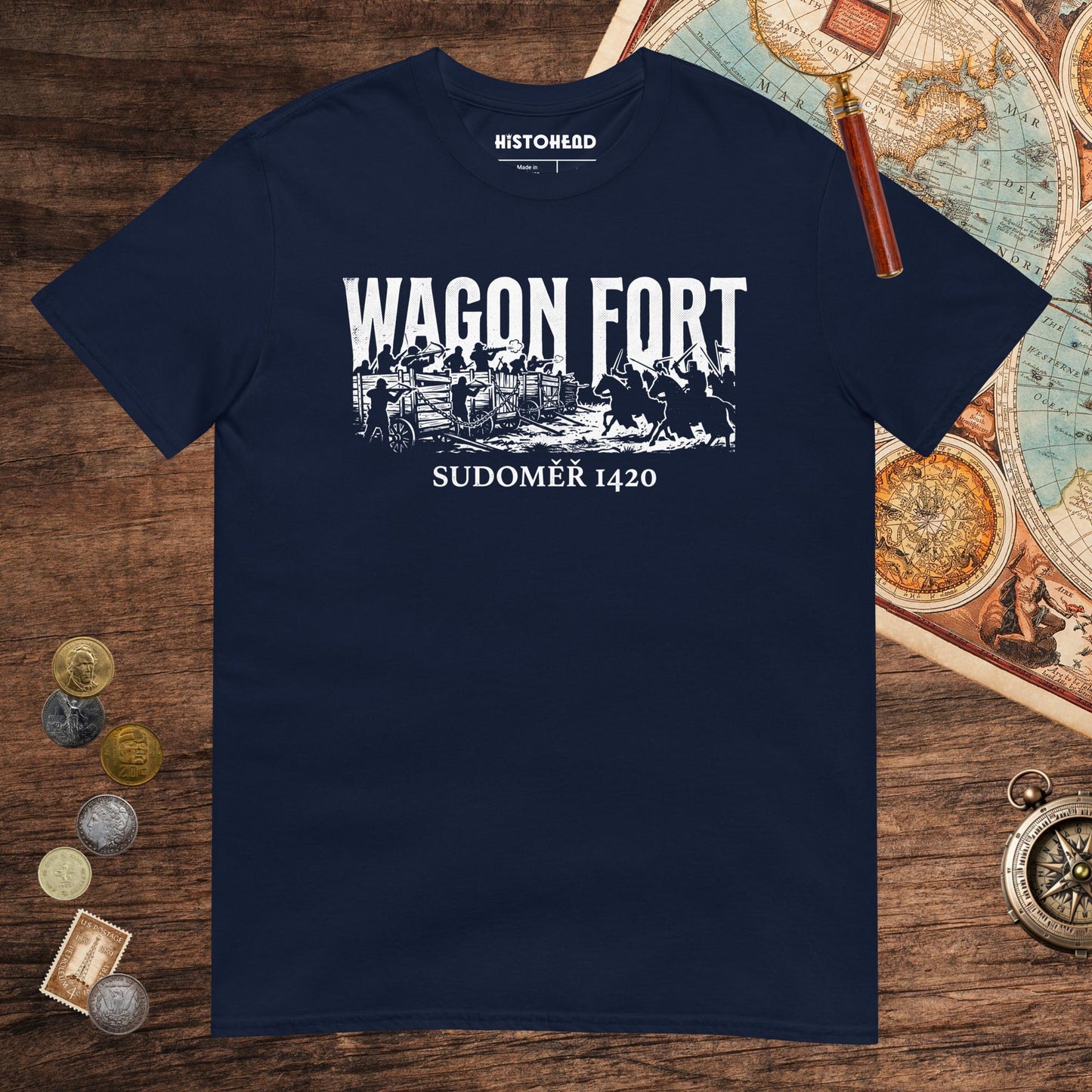 Navy Wagon Fort Battle of Sudoměř Tee - history buff gift by HistoHead