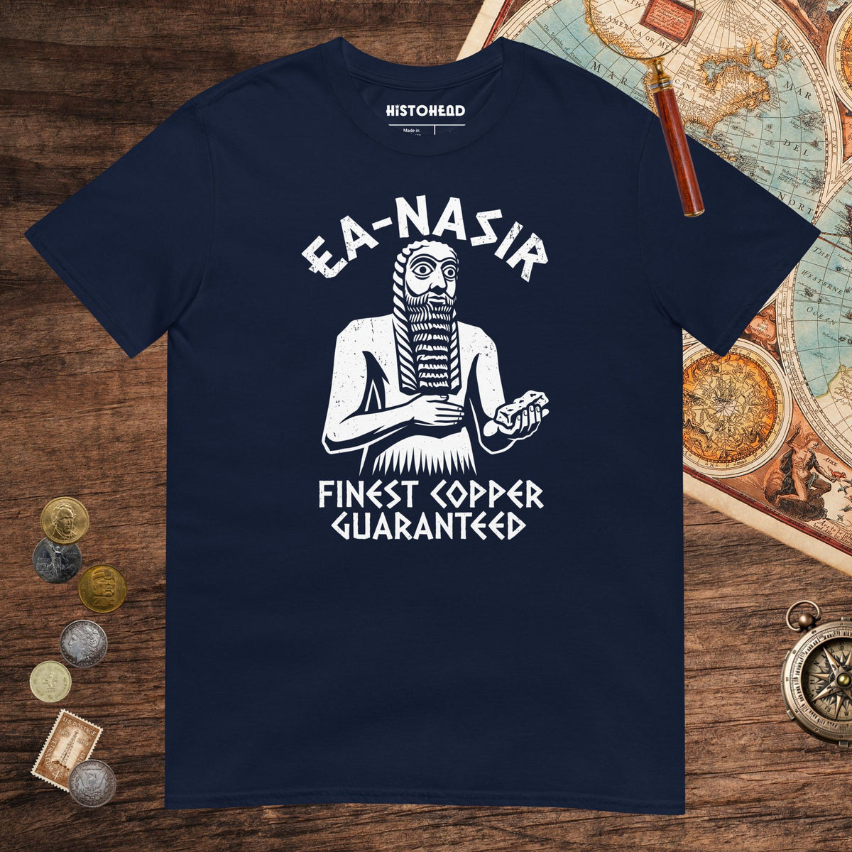 Navy Ea-Nasir Finest Copper Tee - history buff gift by HistoHead