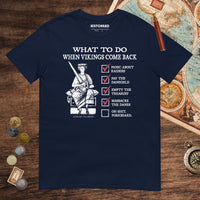 Navy Æthelred the Unready Viking Raid Survival Guide Tee - history buff gift by HistoHead