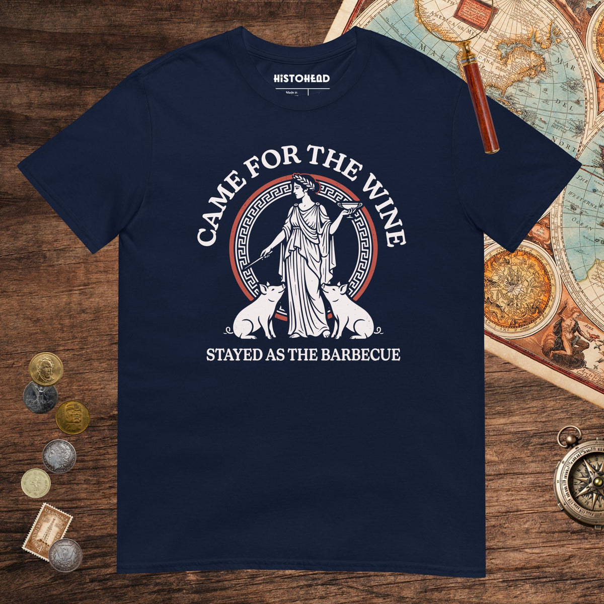 Navy Circe Barbecue Tee - history buff gift by HistoHead