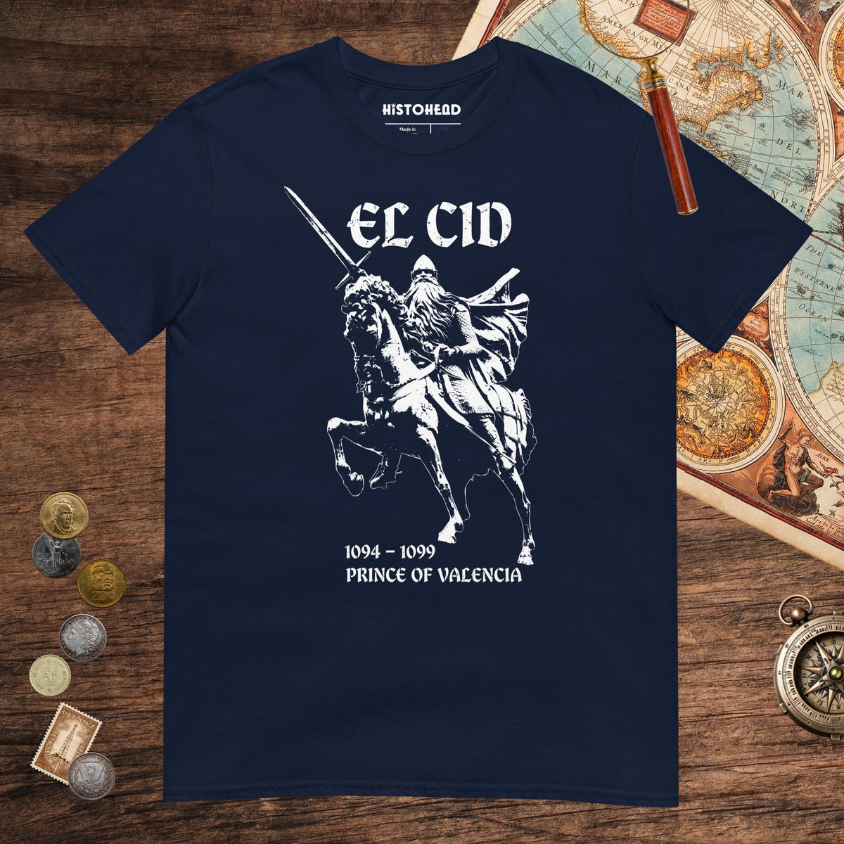 Navy El Cid Prince of Valencia Tee - history buff gift by HistoHead