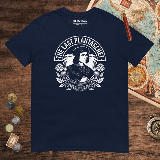 Navy Richard III The Last Plantagenet Tee - history buff gift by HistoHead