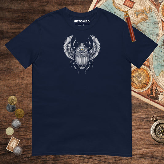 Navy Khepri God of Rebirth Tee - history buff gift by HistoHead