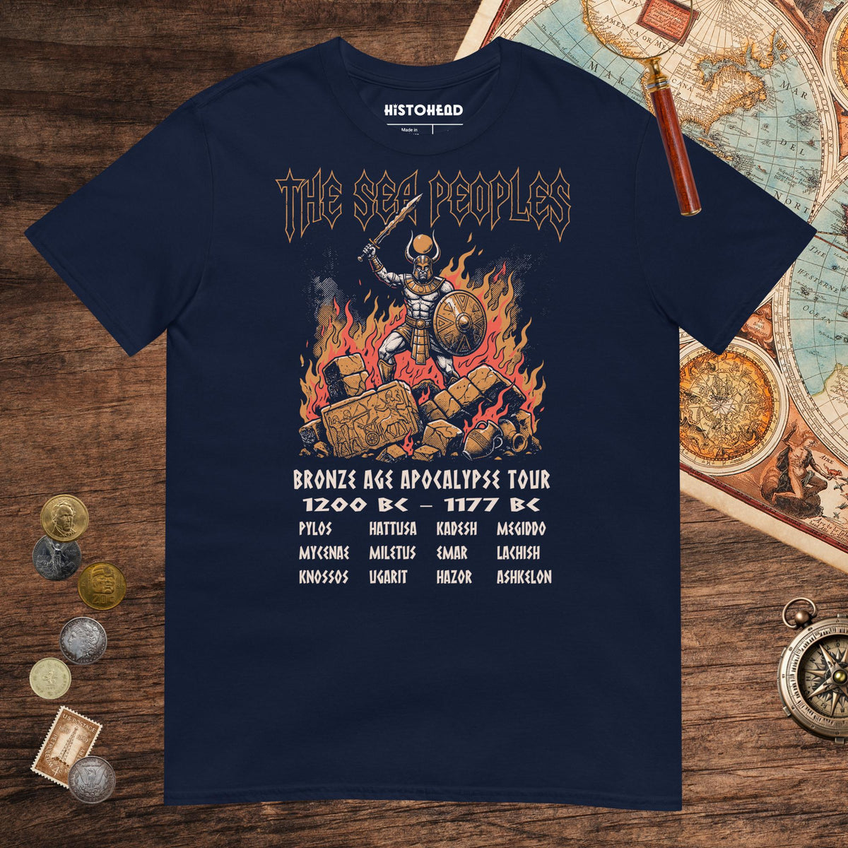 Navy The Sea Peoples Tour Tee - history buff gift by HistoHead