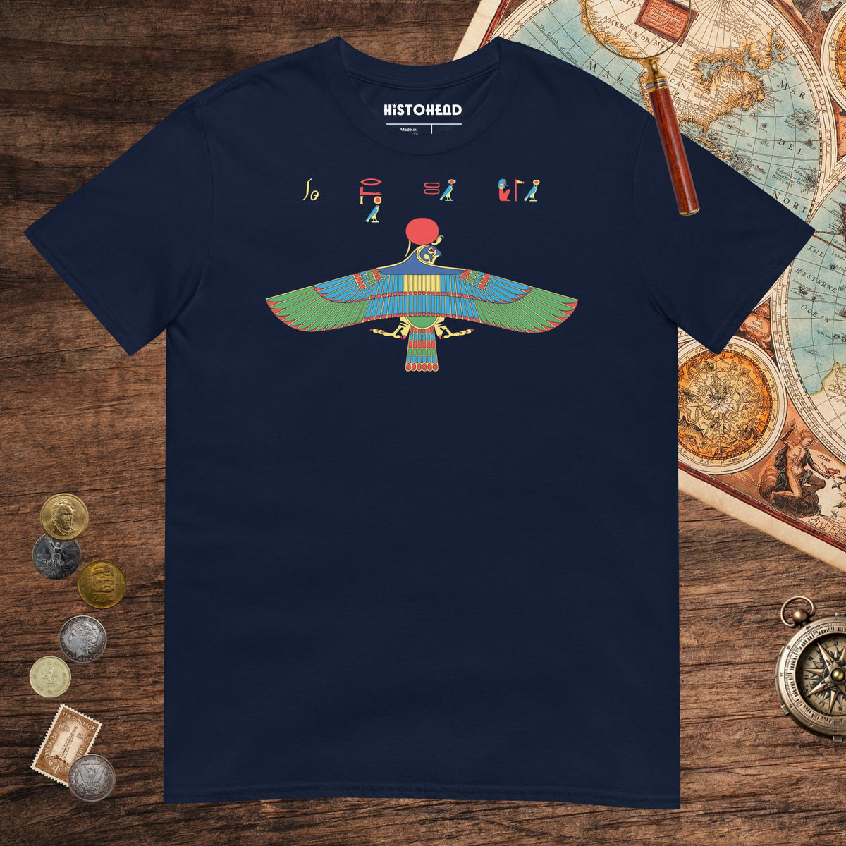 Navy Hawk Emblem of Ra Tee - history buff gift by HistoHead