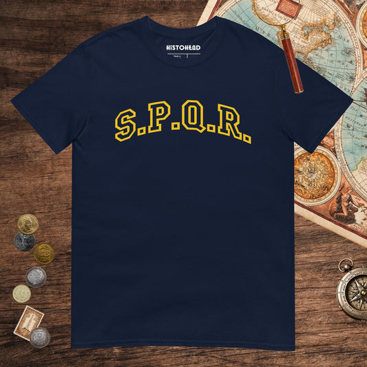 Navy SPQR Tee - history buff gift by HistoHead