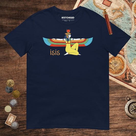 Navy Egyptian Goddess Isis Tee - history buff gift by HistoHead