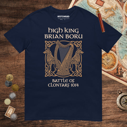Navy Brian Boru Tee - history buff gift by HistoHead
