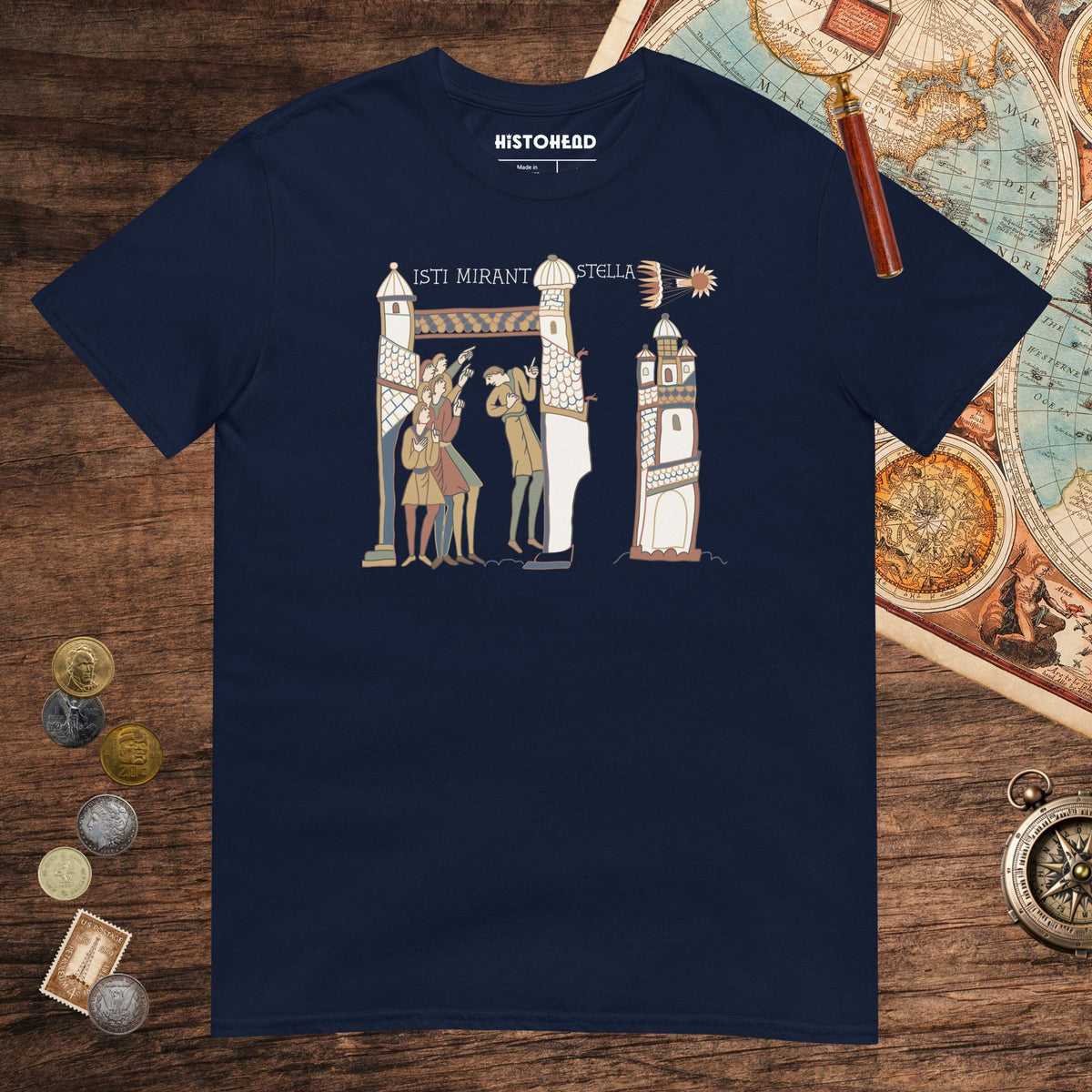Navy Isti Mirant Stella Tee - history buff gift by HistoHead